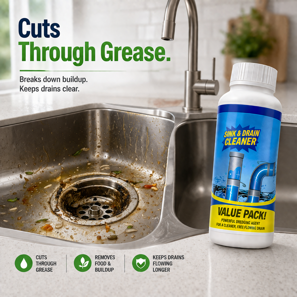 Powerful Sink & Drain Cleaner - Buy 1 Get 3 Free